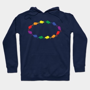 Rat Pride Rainbow Ring Hoodie